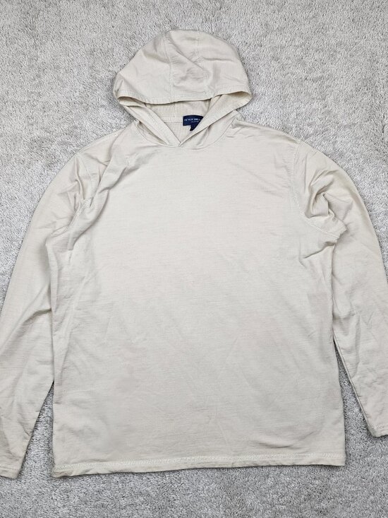 Peter Millar Other - Peter Millar Performance Hoodie Mens Large L Beige Merino Wool Cream golf Lounge